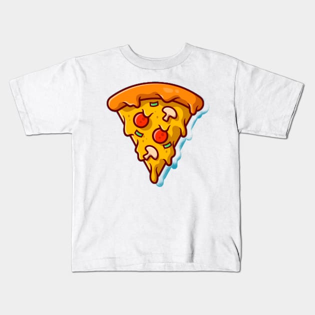 pizza t-shirt Kids T-Shirt by designs lovers